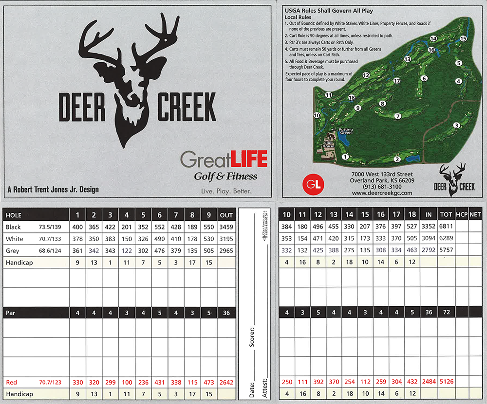 Deer Creek Golf Club, Overland Park, Kansas Golf course information