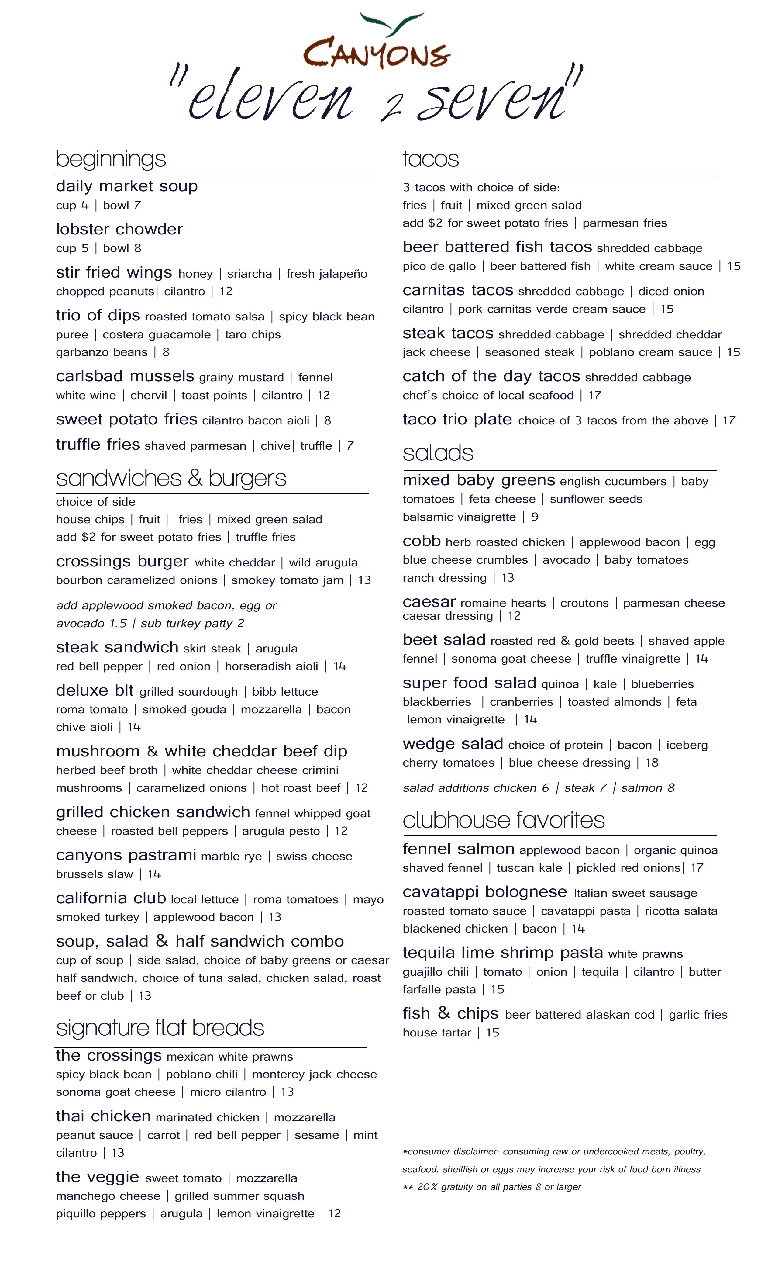 Canyons restaurant at The Crossings at Carlsbad, Carlsbad Restaurants