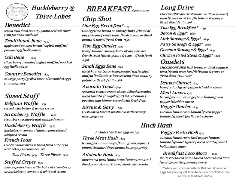 Breakfast Menu