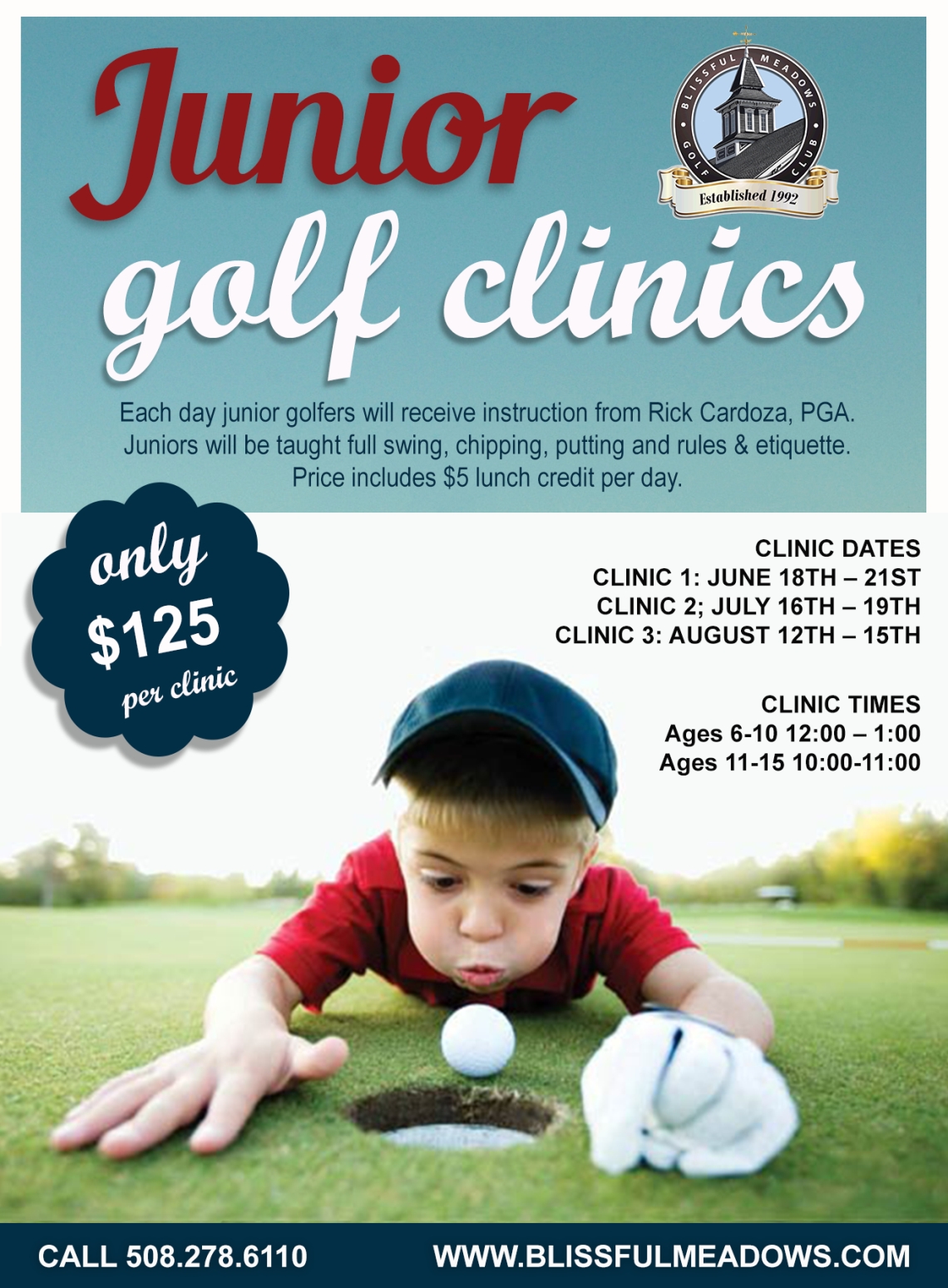 Blissful Meadows Golf Club Junior Golf Clinics