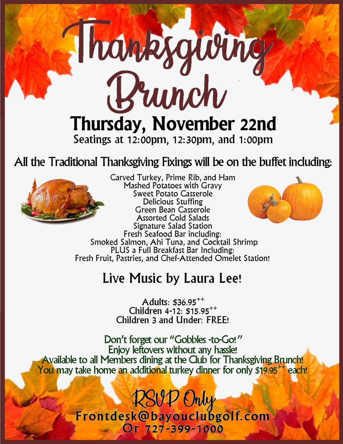 Thanksgiving brunch deals