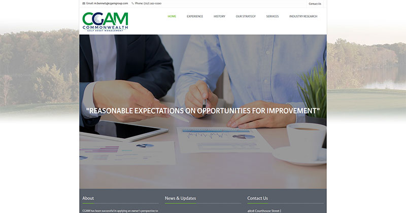 Commonwealth Golf Asset Management Responsive Web Design Sample Image
