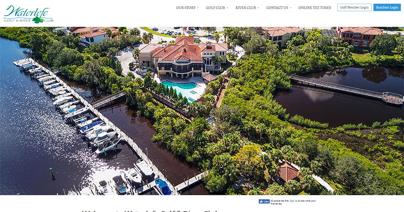 Waterlefe Golf & River Club Responsive Web Design Sample Image