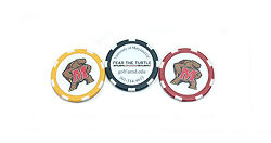 Poker chip ball mark set with M logo
