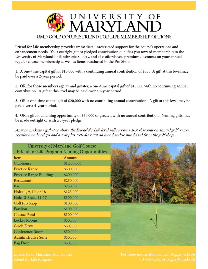 University of Maryland Golf Course Public Golf Course College Park, Maryland