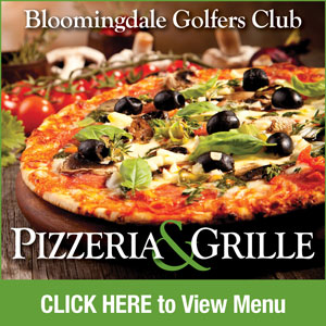 Graphic for Bloomingdale Golfers Club Pizzeria with link to PDF of menu. Go to http://www.bloomingdalegolf.com/-bloomingdale-pizzeria-menu-text-version