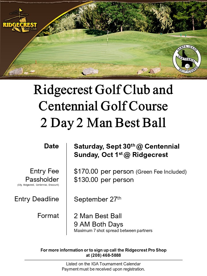 Ridgecrest Golf Club - Idaho golf at it's best!